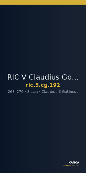 RIC V Claudius Gothicus 192 — CANOA