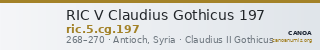 RIC V Claudius Gothicus 197 — CANOA