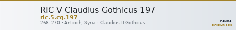 RIC V Claudius Gothicus 197 — CANOA