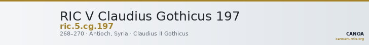 RIC V Claudius Gothicus 197 — CANOA
