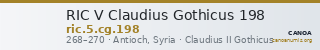 RIC V Claudius Gothicus 198 — CANOA
