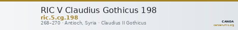 RIC V Claudius Gothicus 198 — CANOA