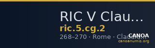 RIC V Claudius Gothicus 2 — CANOA