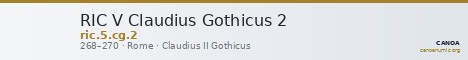 RIC V Claudius Gothicus 2 — CANOA