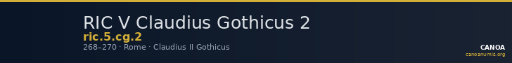 RIC V Claudius Gothicus 2 — CANOA