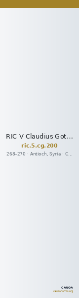 RIC V Claudius Gothicus 200 — CANOA
