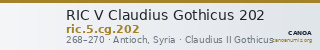 RIC V Claudius Gothicus 202 — CANOA