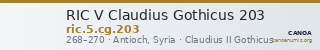 RIC V Claudius Gothicus 203 — CANOA