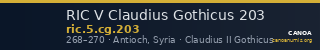 RIC V Claudius Gothicus 203 — CANOA