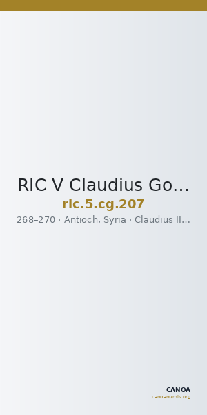 RIC V Claudius Gothicus 207 — CANOA
