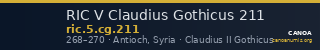 RIC V Claudius Gothicus 211 — CANOA