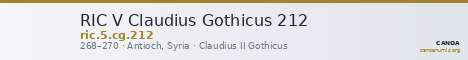 RIC V Claudius Gothicus 212 — CANOA