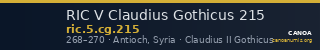 RIC V Claudius Gothicus 215 — CANOA