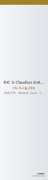 RIC V Claudius Gothicus 216 — CANOA