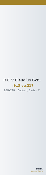 RIC V Claudius Gothicus 217 — CANOA