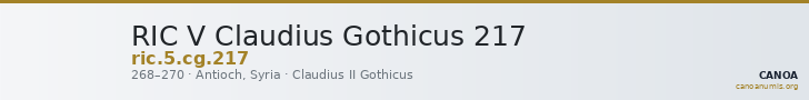 RIC V Claudius Gothicus 217 — CANOA