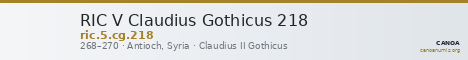 RIC V Claudius Gothicus 218 — CANOA