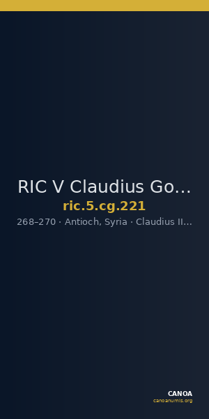 RIC V Claudius Gothicus 221 — CANOA