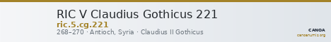 RIC V Claudius Gothicus 221 — CANOA