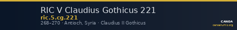 RIC V Claudius Gothicus 221 — CANOA