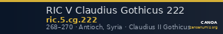 RIC V Claudius Gothicus 222 — CANOA