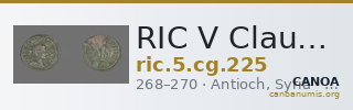 RIC V Claudius Gothicus 225 — CANOA