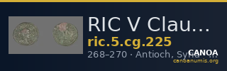 RIC V Claudius Gothicus 225 — CANOA