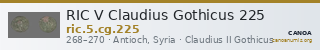 RIC V Claudius Gothicus 225 — CANOA