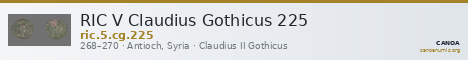 RIC V Claudius Gothicus 225 — CANOA