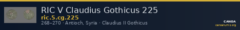 RIC V Claudius Gothicus 225 — CANOA