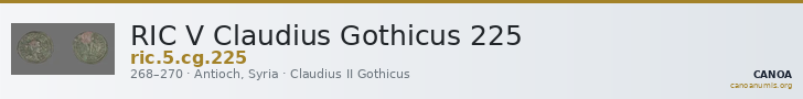 RIC V Claudius Gothicus 225 — CANOA