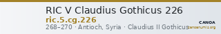 RIC V Claudius Gothicus 226 — CANOA