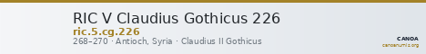 RIC V Claudius Gothicus 226 — CANOA