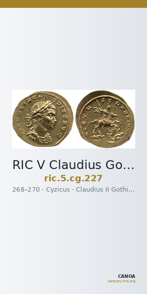 RIC V Claudius Gothicus 227 — CANOA