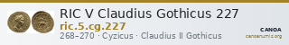 RIC V Claudius Gothicus 227 — CANOA