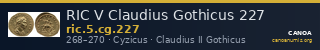 RIC V Claudius Gothicus 227 — CANOA
