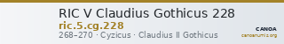 RIC V Claudius Gothicus 228 — CANOA