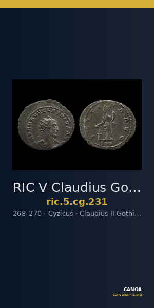 RIC V Claudius Gothicus 231 — CANOA