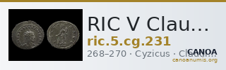 RIC V Claudius Gothicus 231 — CANOA