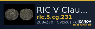 RIC V Claudius Gothicus 231 — CANOA
