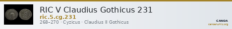 RIC V Claudius Gothicus 231 — CANOA