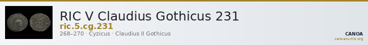 RIC V Claudius Gothicus 231 — CANOA