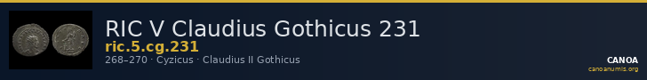 RIC V Claudius Gothicus 231 — CANOA