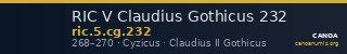 RIC V Claudius Gothicus 232 — CANOA