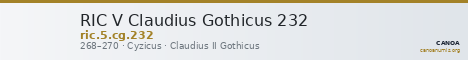 RIC V Claudius Gothicus 232 — CANOA