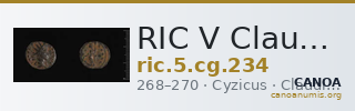 RIC V Claudius Gothicus 234 — CANOA