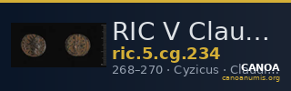 RIC V Claudius Gothicus 234 — CANOA