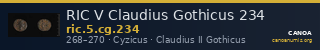 RIC V Claudius Gothicus 234 — CANOA