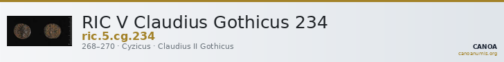 RIC V Claudius Gothicus 234 — CANOA