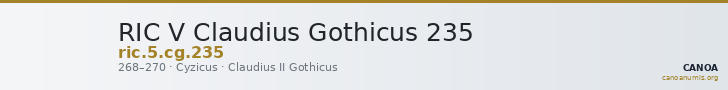 RIC V Claudius Gothicus 235 — CANOA